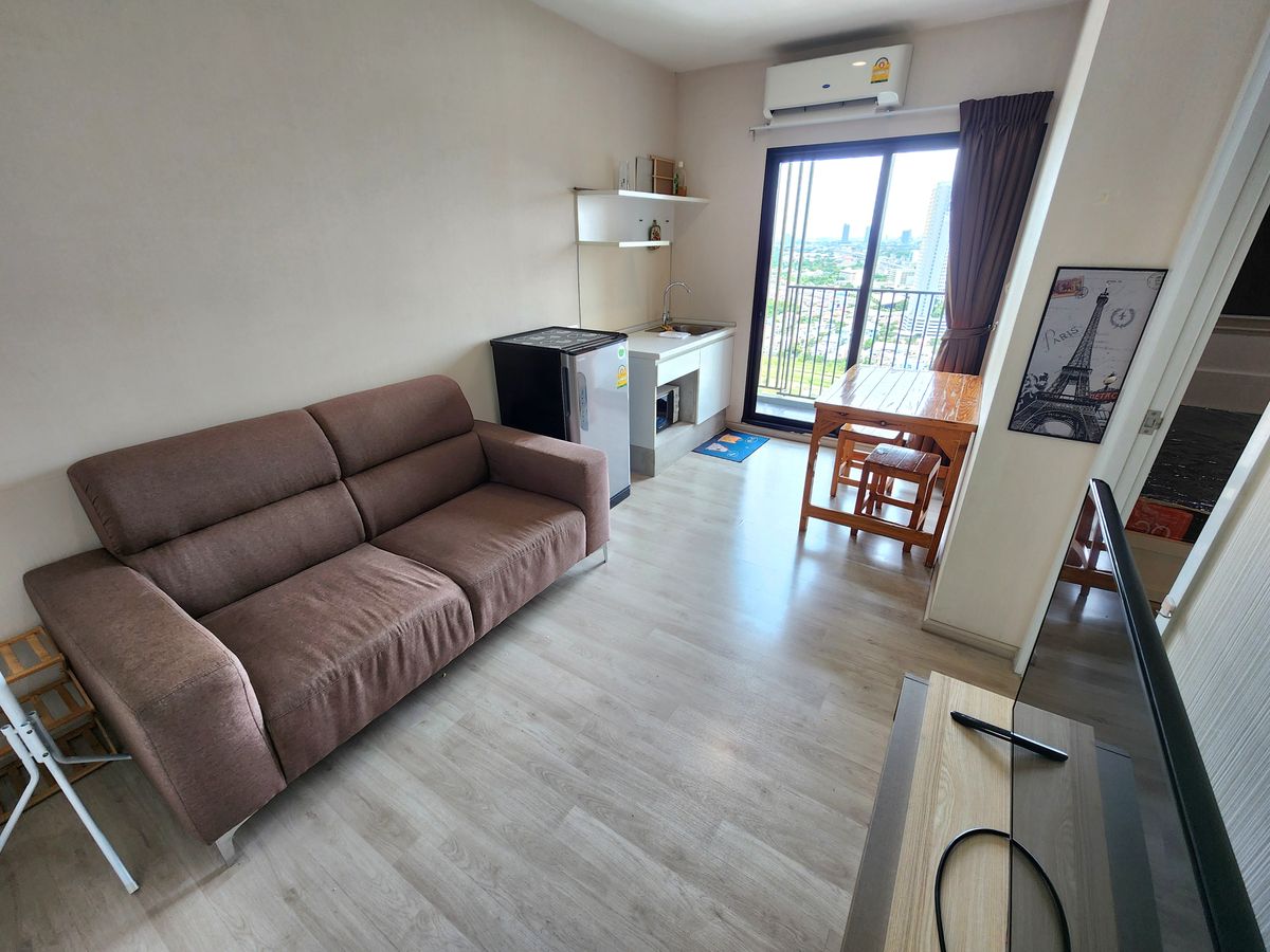 For RentCondoNonthaburi, Bang Yai, Bangbuathong : The room is ready. ** The room is empty. With furniture and electrical appliances ** for rent, plum, Central Phase 1 !! Real room picture !! East view Morning sunny, SN490.78