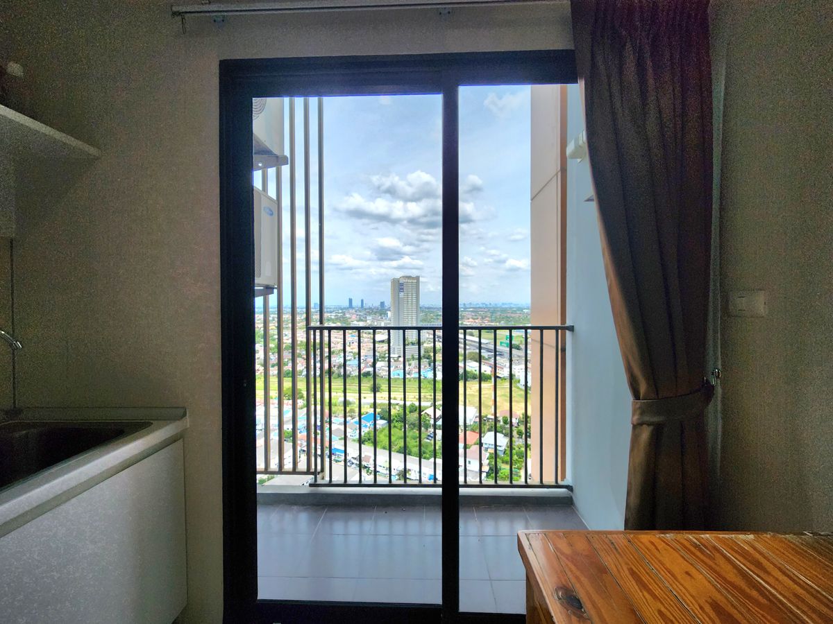 For RentCondoNonthaburi, Bang Yai, Bangbuathong : The room is ready. ** The room is empty. With furniture and electrical appliances ** for rent, plum, Central Phase 1 !! Real room picture !! East view Morning sunny, SN490.78