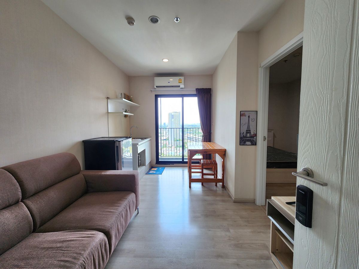 For RentCondoNonthaburi, Bang Yai, Bangbuathong : The room is ready. ** The room is empty. With furniture and electrical appliances ** for rent, plum, Central Phase 1 !! Real room picture !! East view Morning sunny, SN490.78