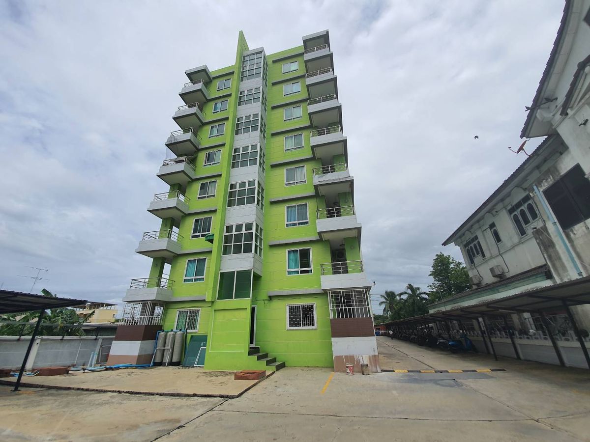 For SaleHotel&Apartment BusinessNakhon Pathom : Selling a dormitory in front of Kasetsart University, Kamphaeng Saen 2, 2 rai 1 work, 68 sq. W. 226, with a rental area in front of the building 1, the best location on the road in front of Kasetsart University, 100% full of years.