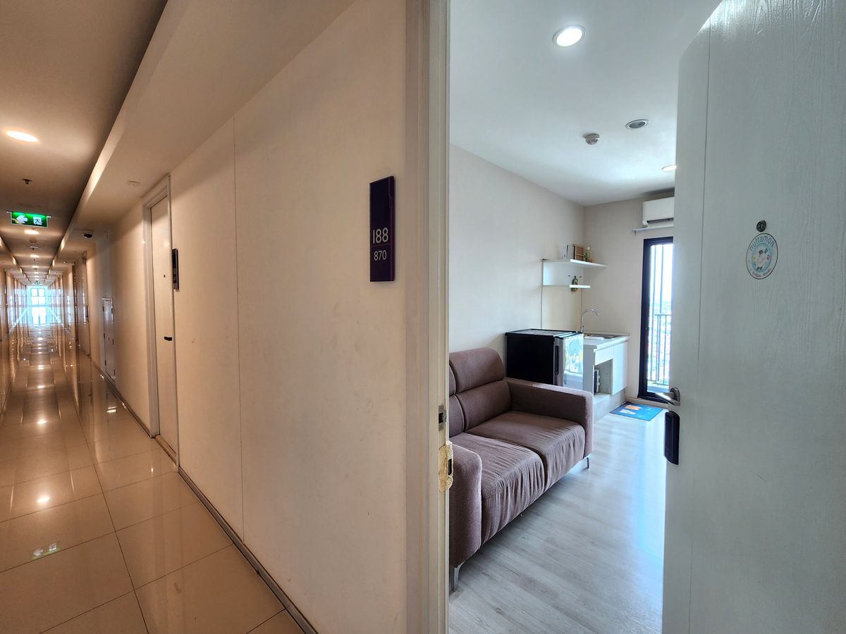 For RentCondoNonthaburi, Bang Yai, Bangbuathong : The room is ready. ** The room is empty. With furniture and electrical appliances ** for rent, plum, Central Phase 1 !! Real room picture !! East view Morning sunny, SN490.78