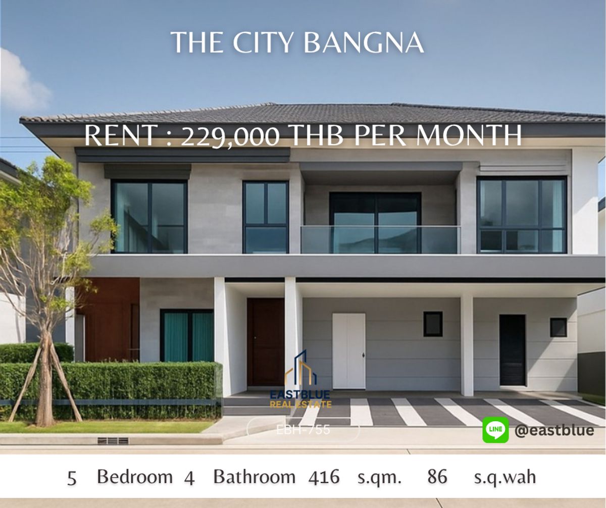 For RentHouseBangna, Bearing, Lasalle : Luxury detached house for the City Bangna - Close to Mega Bangna, Ideal Location