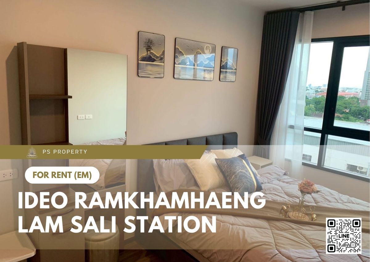 For RentCondoSeri Thai, Ramkhamhaeng Nida : For rent ✨ Ideo Ramkhamhaeng - Lam Sali Station ✨ Fully furnished and equipped, near MRT Lam Sali
