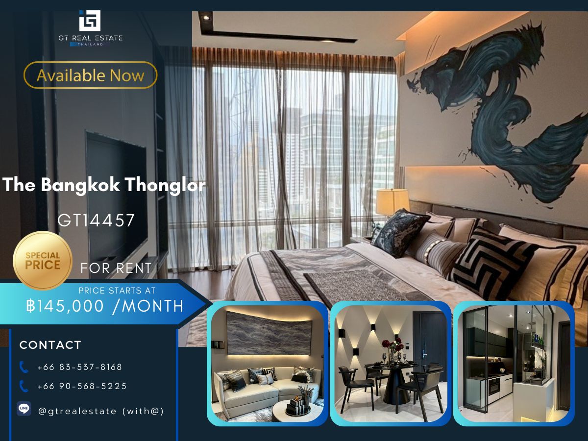 ให้เช่าคอนโดสุขุมวิท อโศก ทองหล่อ : คอนโดหรูที่ The Bangkok Thonglor เดินทางสะดวก ใกล้รถไฟฟ้าบีทีเอส มีรถรับส่ง ห้องสวย เฟอร์นิเจอร์ครบ พร้อมอยู่