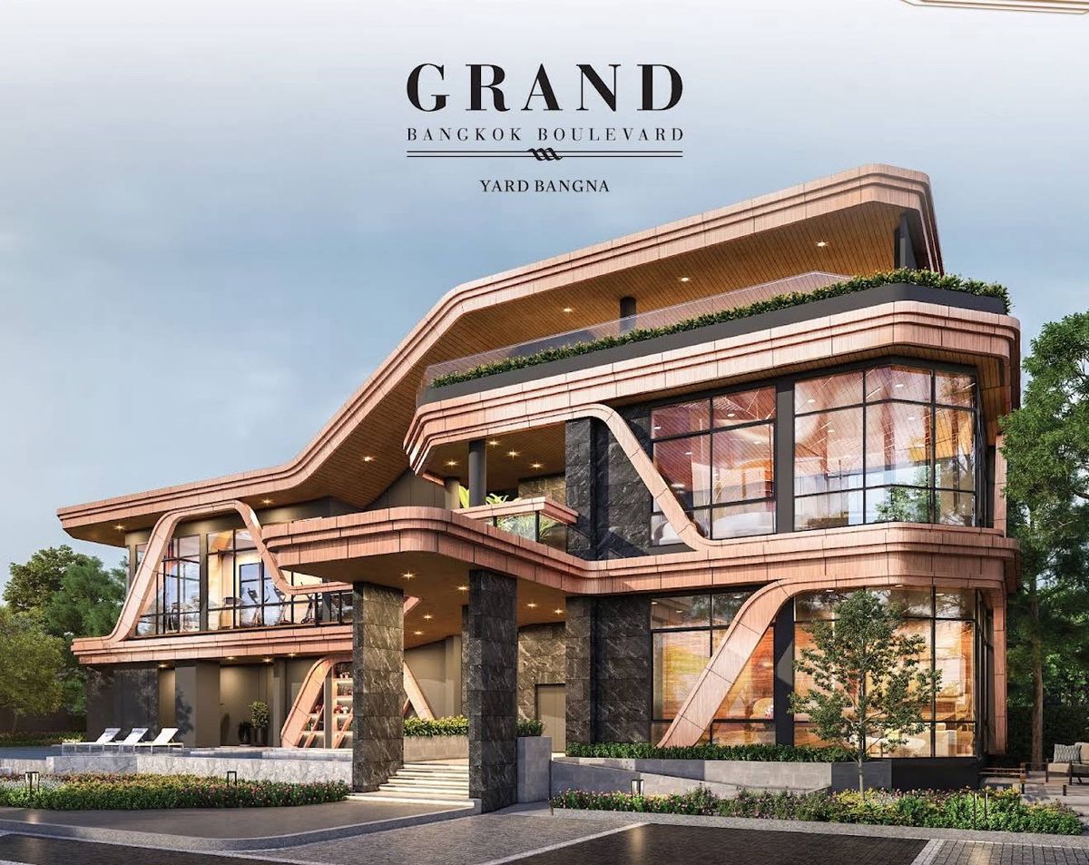 ขายบ้านลาดกระบัง สุวรรณภูมิ : บ้านเดี่ยว 3 ชั้น Grand Bangkok Boulevard Yard Bangna ใกล้เมกาบางนาและสนามบินสุวรรณภูมิ