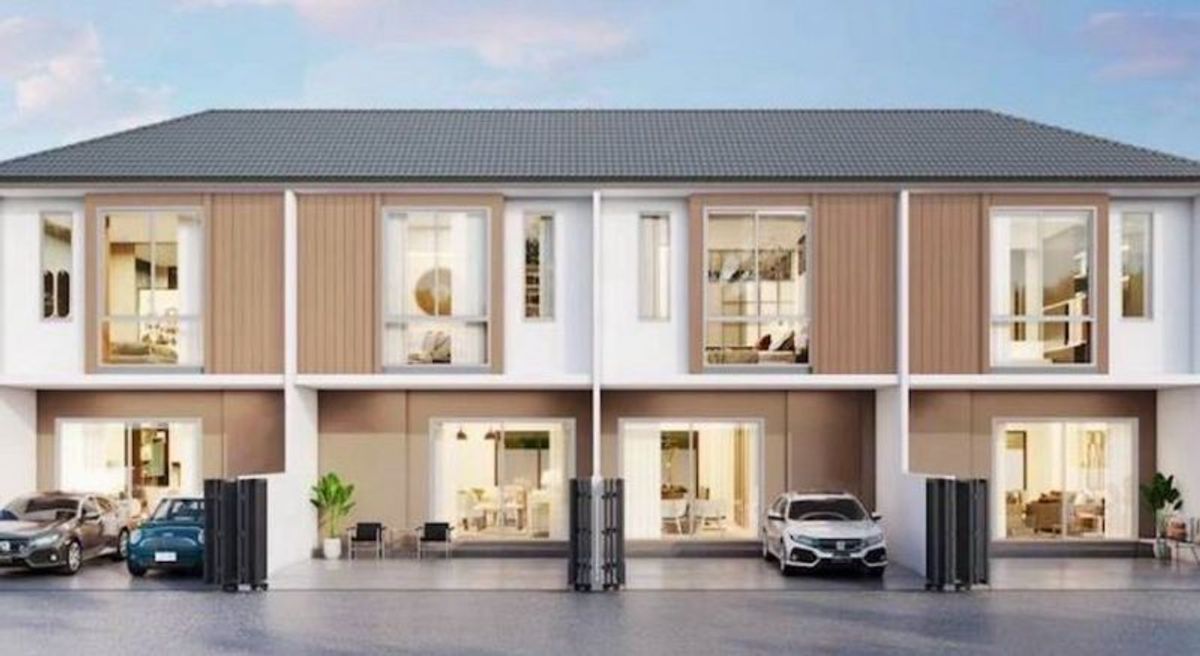 For RentTownhomePathum Thani,Rangsit, Thammasat : House for rent, townhome, PRUKSA VILLE Phahonyothin - Khlong Luang 2, Land size 16.5 sq.w.