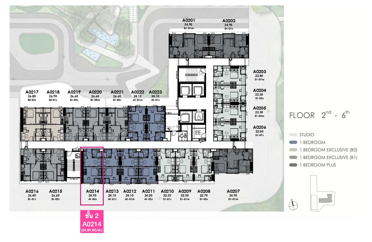 Sale DownCondoPathum Thani,Rangsit, Thammasat : Cute down payment.