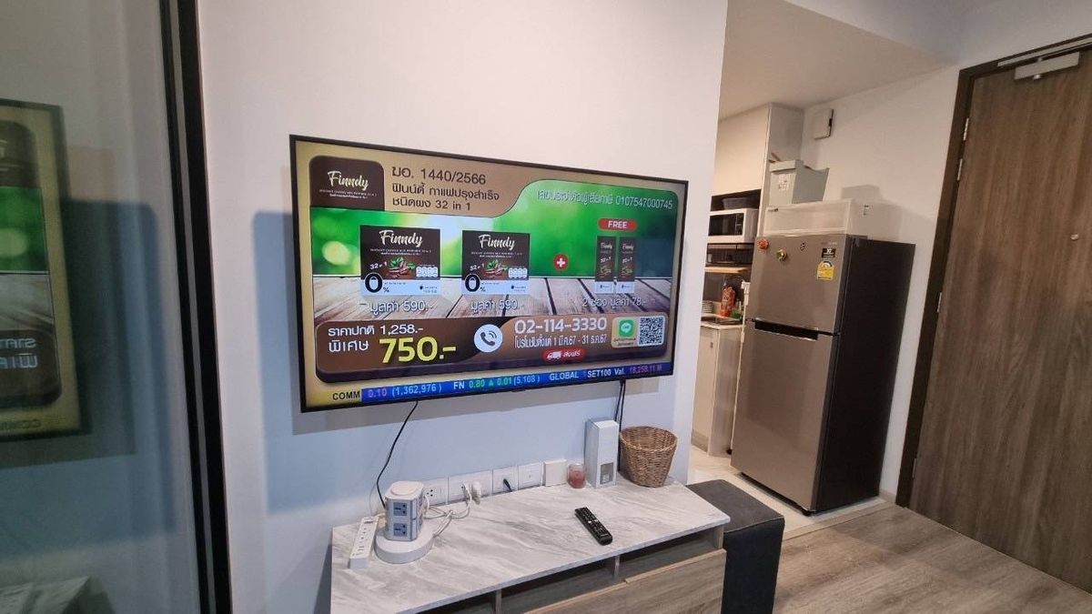 For RentCondoRama9, Petchburi, RCA : Condo for rent IDEO Mobi Asoke. Completely decorated with MRT Phetchaburi. 300 meters and Airport Link Makkasan !!