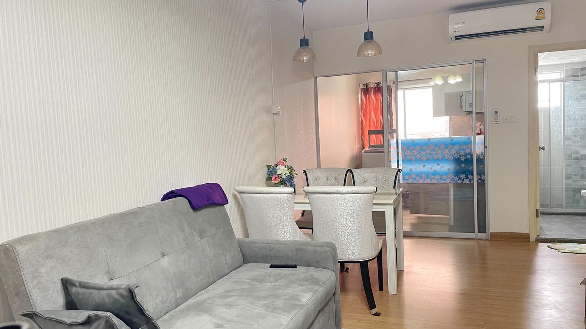 For RentCondoRattanathibet, Sanambinna : For rent, Supalai Vernda, Rattanathibet, a large corner room, sound together, opposite Central Rattana.
