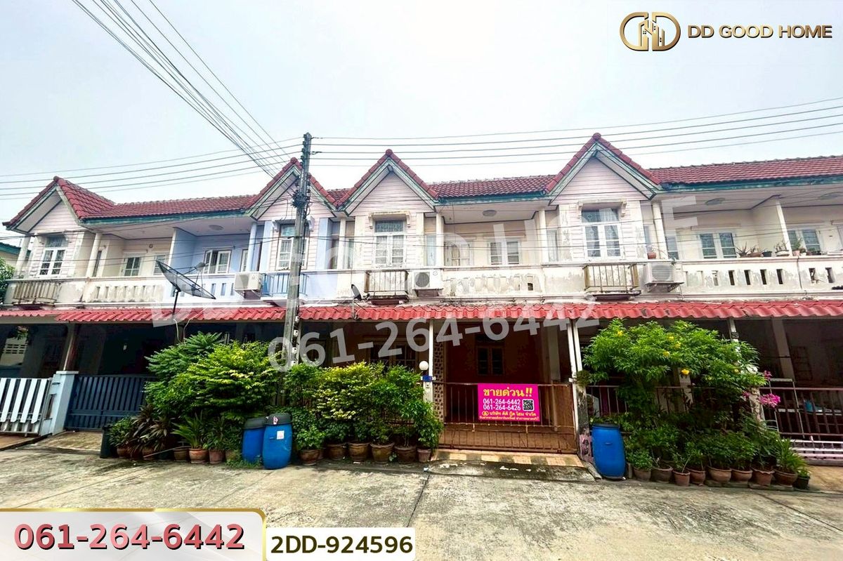For SaleTownhomePathum Thani,Rangsit, Thammasat : 2DD-924596 Townhouse, Baan Cattleya Ville, Pathum Thani, near Big C Supercenter Lam Luk Ka 2 (Khlong 4)