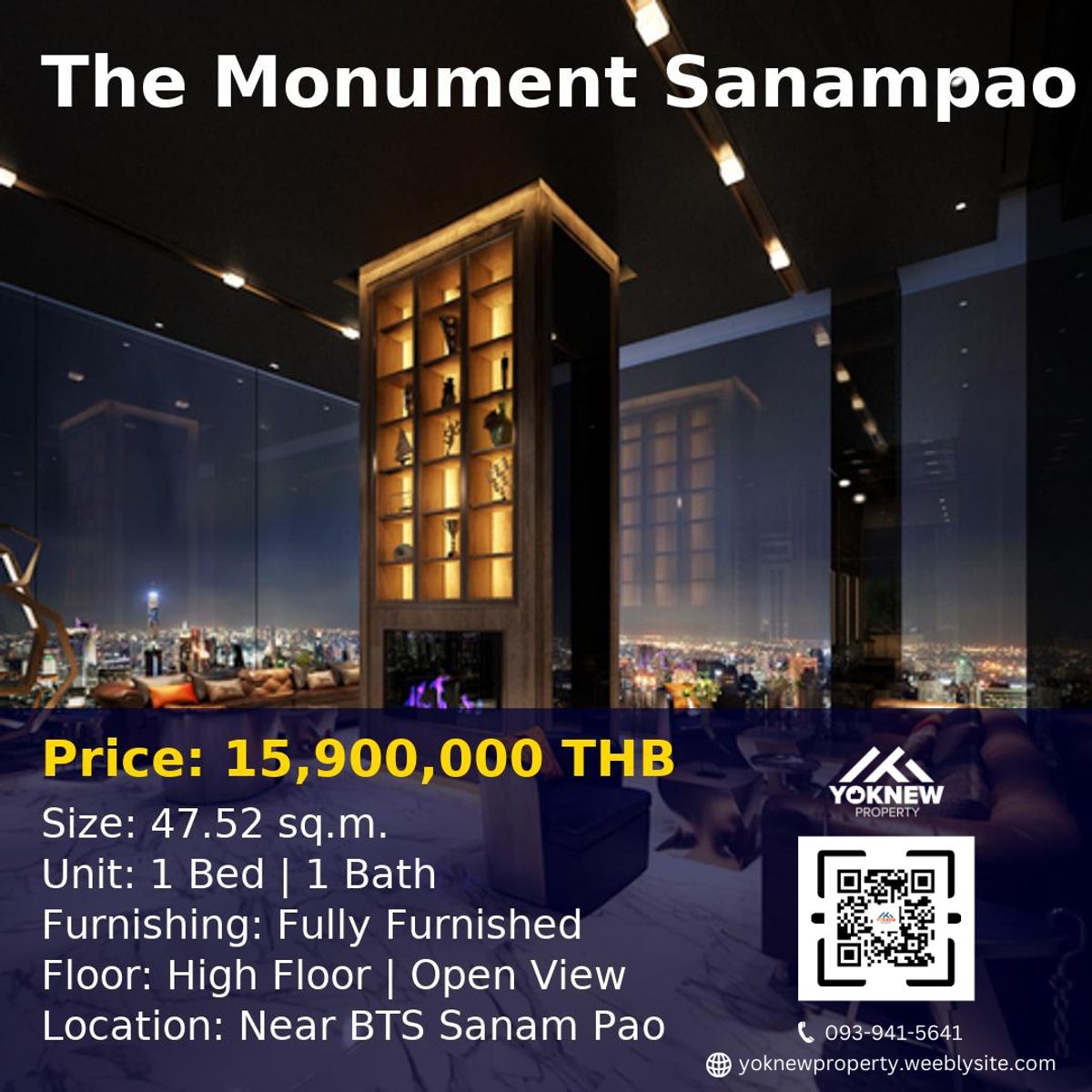 For SaleCondoAri,Anusaowaree : Condo for sale The Monument Sanampao | 1 Bedroom 47.52 sq.m. Near BTS Sanam Pao