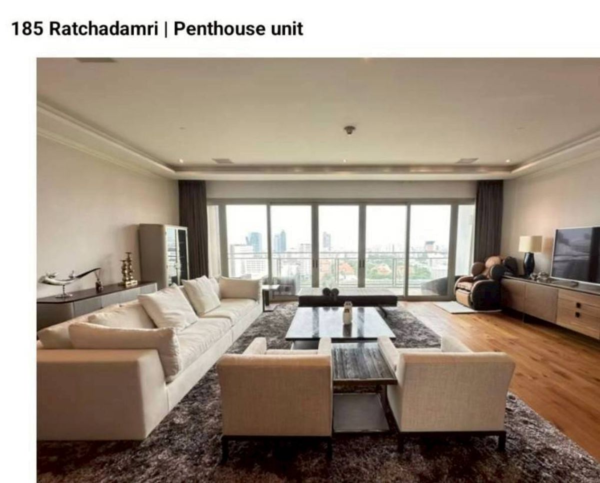 For SaleCondoWitthayu, Chidlom, Langsuan, Ploenchit : Selling 185 Rajdamri Penthouse, 27th floor 3BED 4BATH 155 million Best Price
