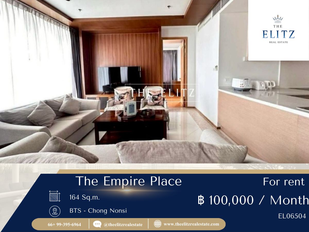 For RentCondoSathorn, Narathiwat : ✨ Located in Sathorn in the Luxury style The Empire Place, answers all lifestyles ✔