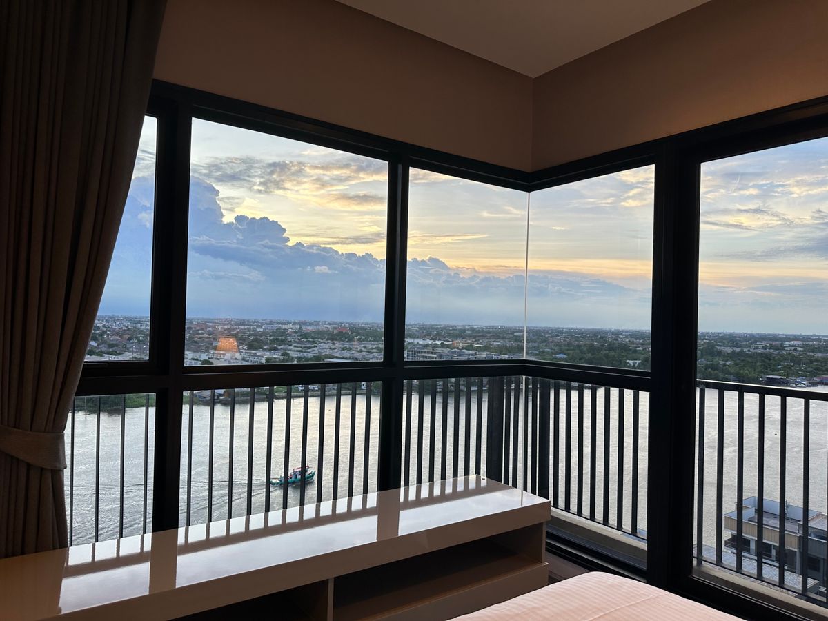 CondoRattanathibet, Sanambinna : 🔥Urgent Sale/Rent🔥 The Politan Rive, Chao Phraya River - Corner unit with unobstructed river views, fully furnished, ready to move in.