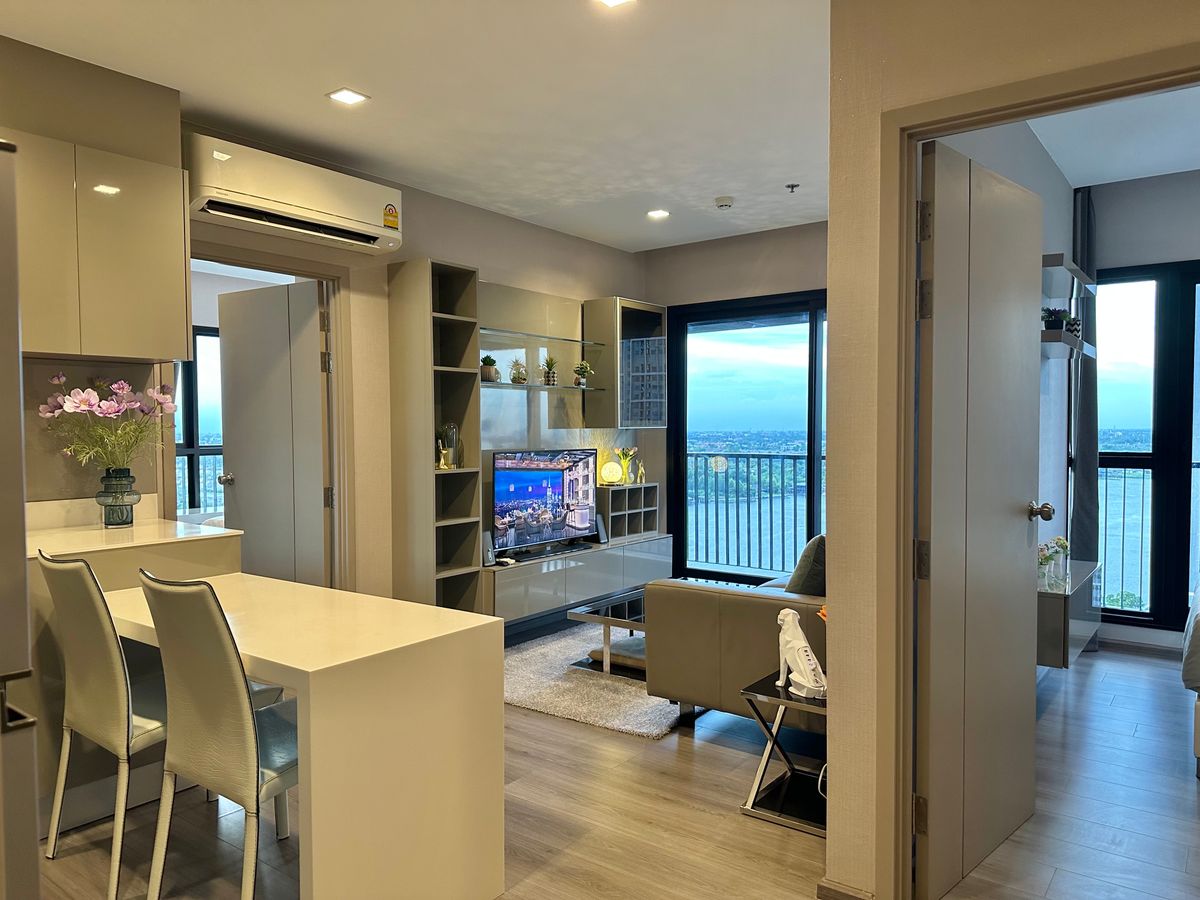 CondoRattanathibet, Sanambinna : 🔥Urgent Sale/Rent🔥 The Politan Rive, Chao Phraya River - Corner unit with unobstructed river views, fully furnished, ready to move in.