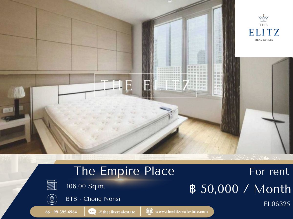For RentCondoSathorn, Narathiwat : ✨ Luxury Living at the Empire Place | High-End Condo for Rent with Exceptional Convenience 💖