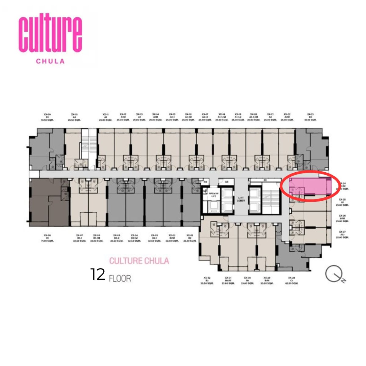 ขายคอนโดสีลม ศาลาแดง บางรัก : เจ้าของขายเอง CULTURE CHULA ชั้น 12 ห้อง 24 1Bedroom ตำแหน่งดีที่สุดของโครงการ 36 ตรม. ห้อง Hybrid เพดานสูง 4.3 เมตร 