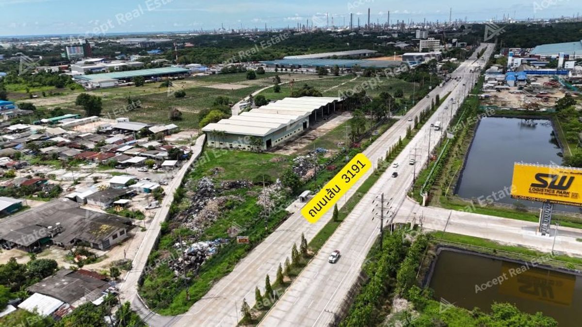 ขายโกดังระยอง : ขายที่ดินพร้อมโกดัง ทำเลศักยภาพสูง มาบตาพุด ระยอง 12-3-17.8 ไร่