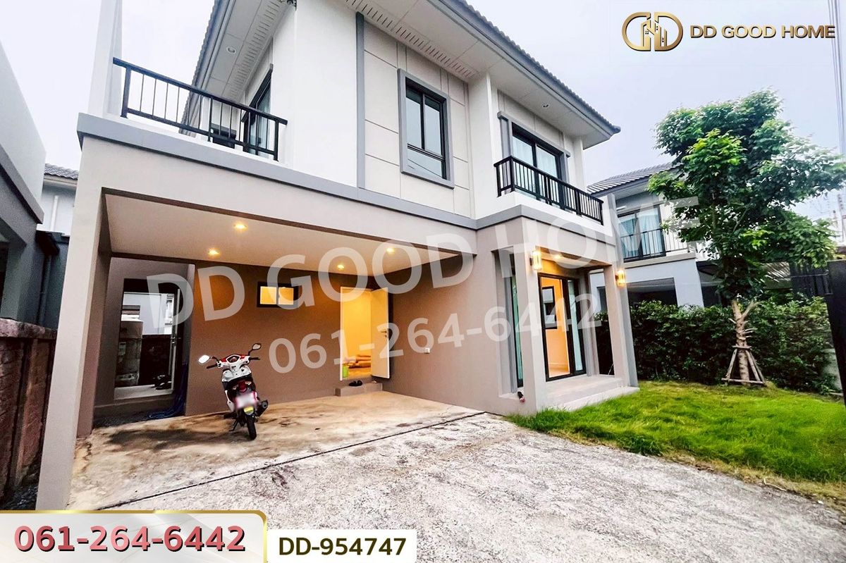For SaleHousePathum Thani,Rangsit, Thammasat : DD-954747 Passorn Donmuang-Dhupatemee Semi-Detached House, Lam Luk Ka, near Boriboon Silp Rangsit School