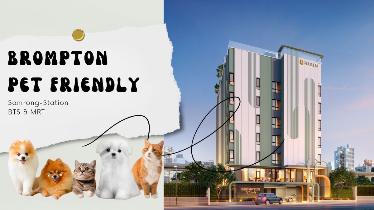 For RentCondoSamut Prakan,Samrong : Can rent a condo to raise animals Ready to go immediately. BROMPTON PET Friendly Samrong-Station: Brompton Pet Friends Samrong-Line @bzproperty