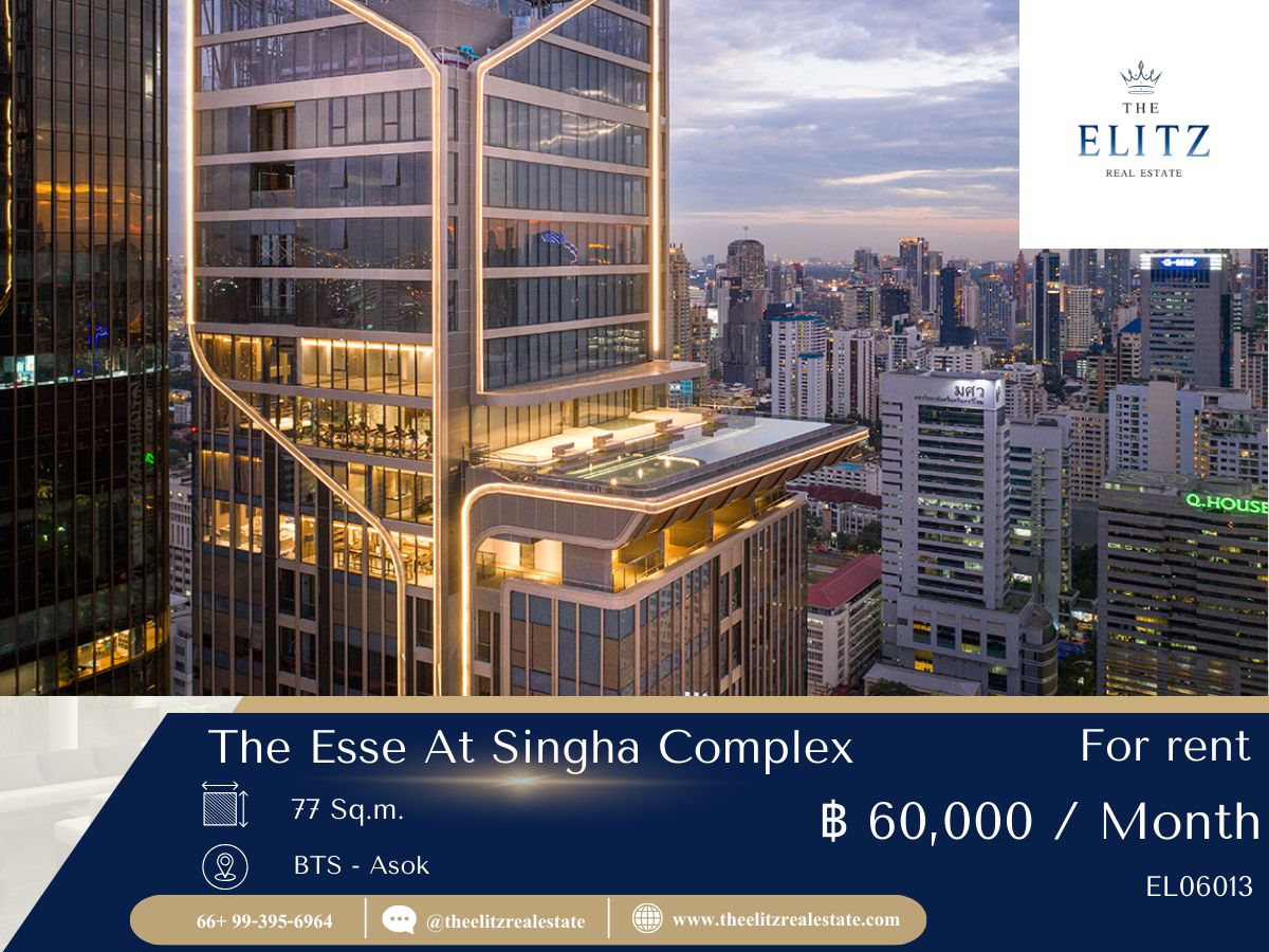 For RentCondoRama9, Petchburi, RCA : ✨ For Rent !! The Esse at Singha Complex | Premium Residence, Few Units Left ✔