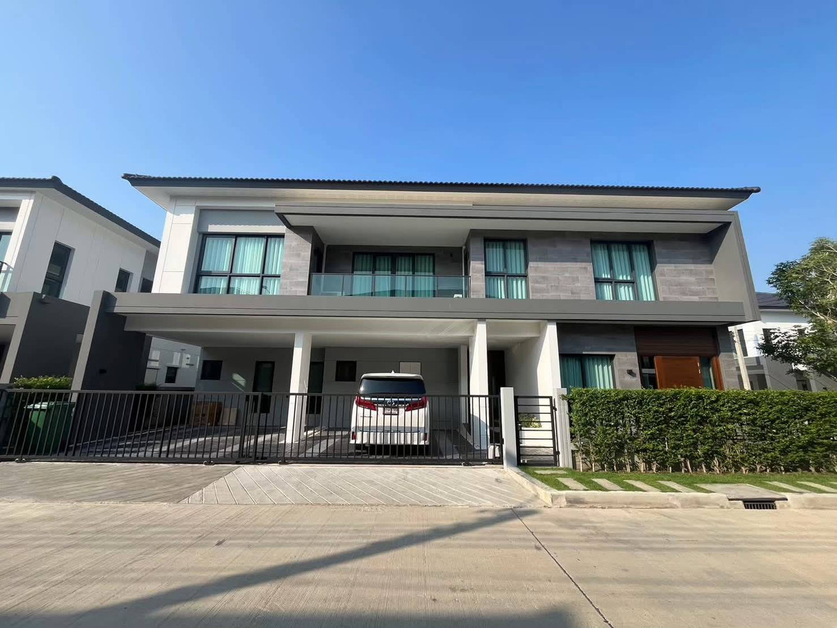 For RentHouseBangna, Bearing, Lasalle : 📌 Single house for rent, The City Bangna (new project), single house, fully furnished, next to mega bangna, double volume living room.