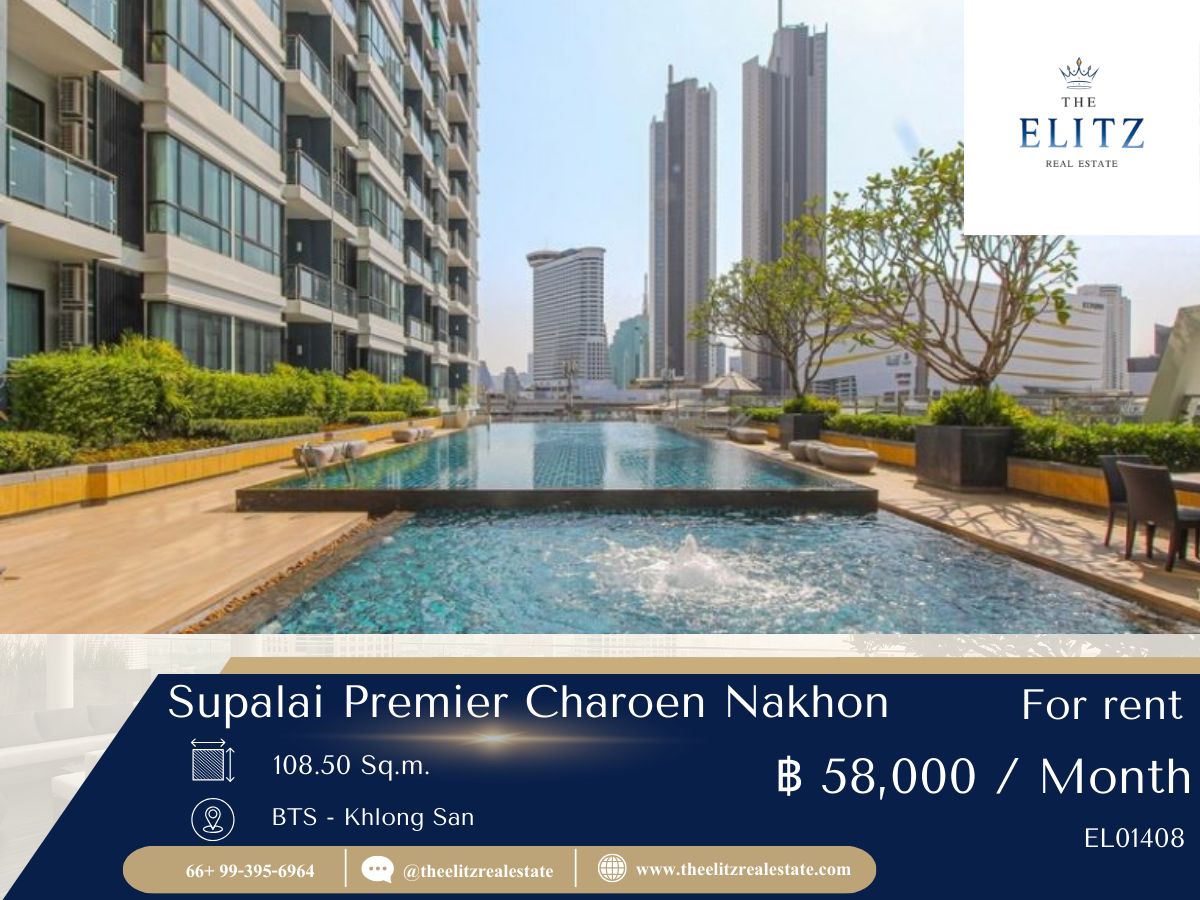 For RentCondoWongwianyai, Charoennakor : ✨ Supalai Premier Charoen Nakhon | Elegant Residence with Panoramic City & Amp; River View 💖