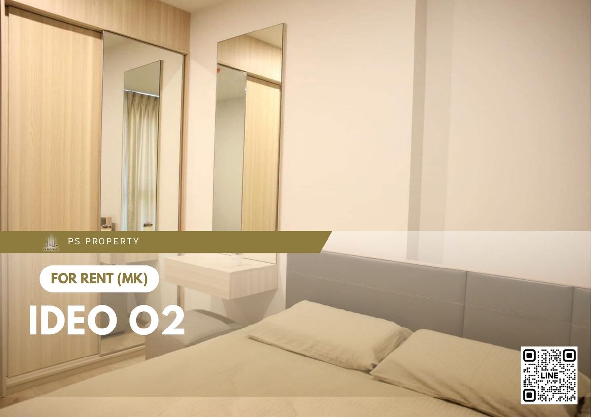 For RentCondoBangna, Bearing, Lasalle : For rent ✨ IDEO O2 ✨ near BTS Bangna, fully furnished and equipped with appliances