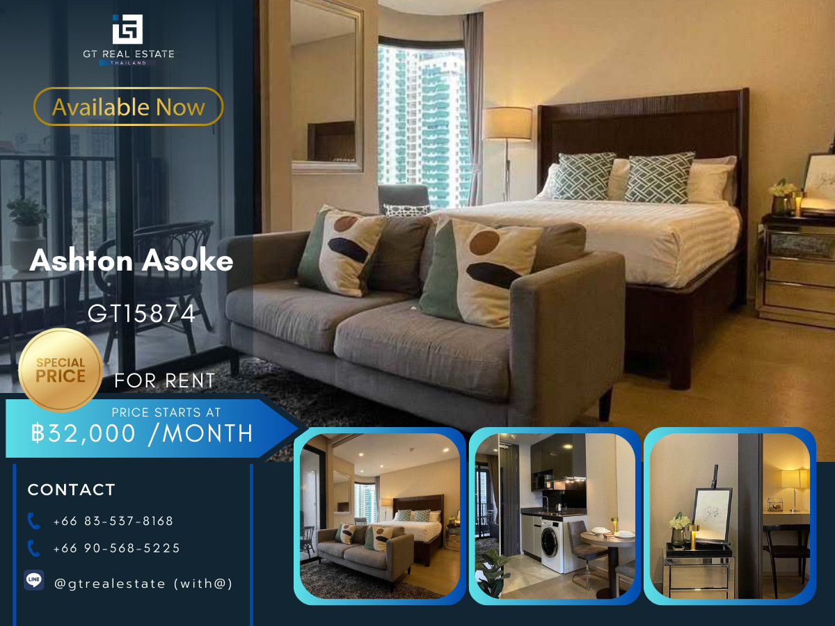 For RentCondoSukhumvit, Asoke, Thonglor : ✨ GT15874 | Ashton Asoke Condo, convenient travel, near BTS, there is a shuttle, beautiful room, fully furnished, ready to move in!!