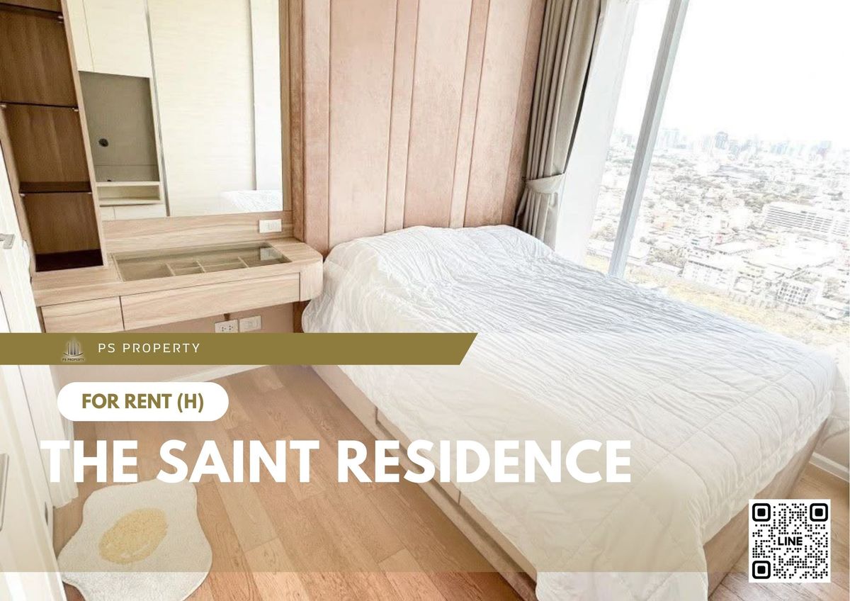 For RentCondoLadprao, Central Ladprao : For rent 📍 The Saint Residences 📍 Fully furnished and equipped, near BTS Ha Yaek Lat Phrao