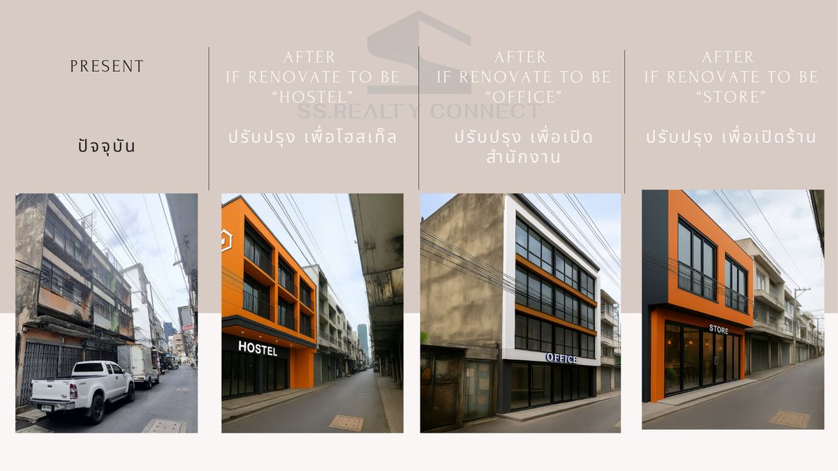 For SaleWarehouseSilom, Saladaeng, Bangrak : 3-story, 2-unit Commercial building for sale in Bang Rak, near BTS Sala Daeng. The asking price is 20 million THB