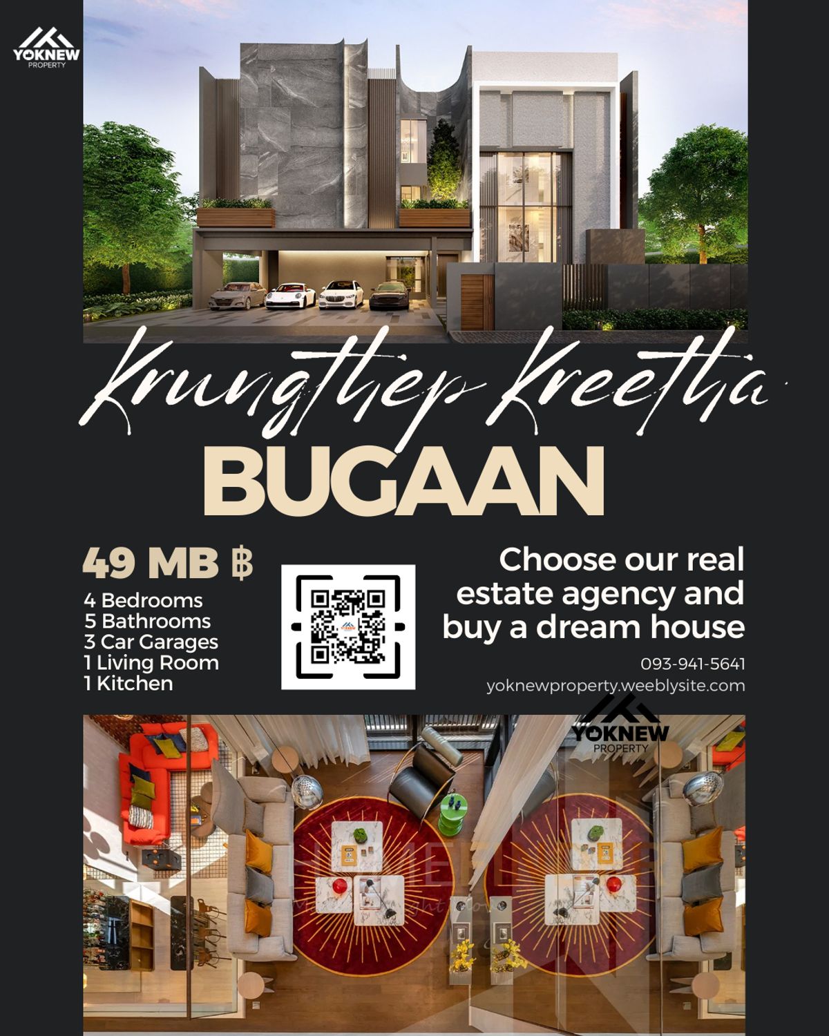 ขายบ้านพัฒนาการ ศรีนครินทร์ : ขายบ้านเดี่ยว BuGaan KrungthepKreetha | 3 ชั้น | 4 ห้องนอน 5 ห้องน้ำ | 540 ตร.ม. | ราคา 49 ลบ.