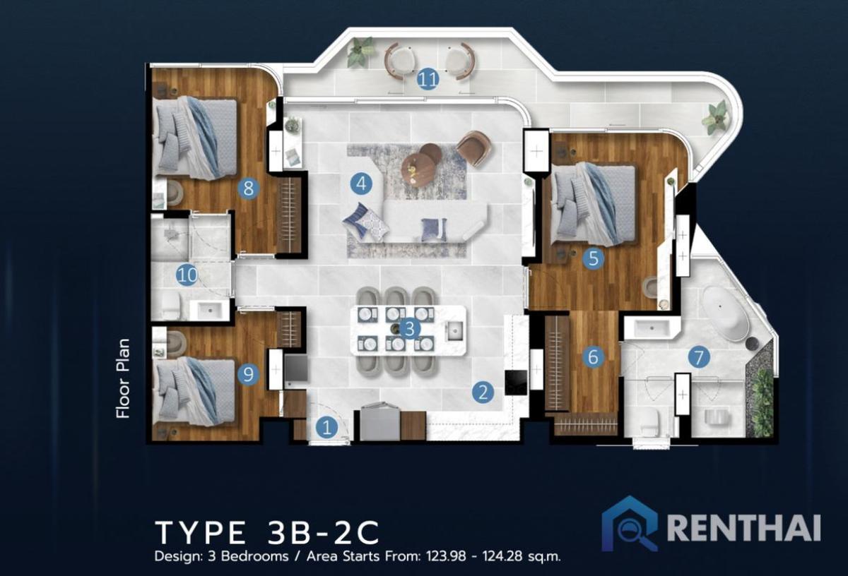 ขายคอนโดภูเก็ต : สำหรับ ขาย คอนโด 3 ห้องนอน ที่ Botanica Hythe