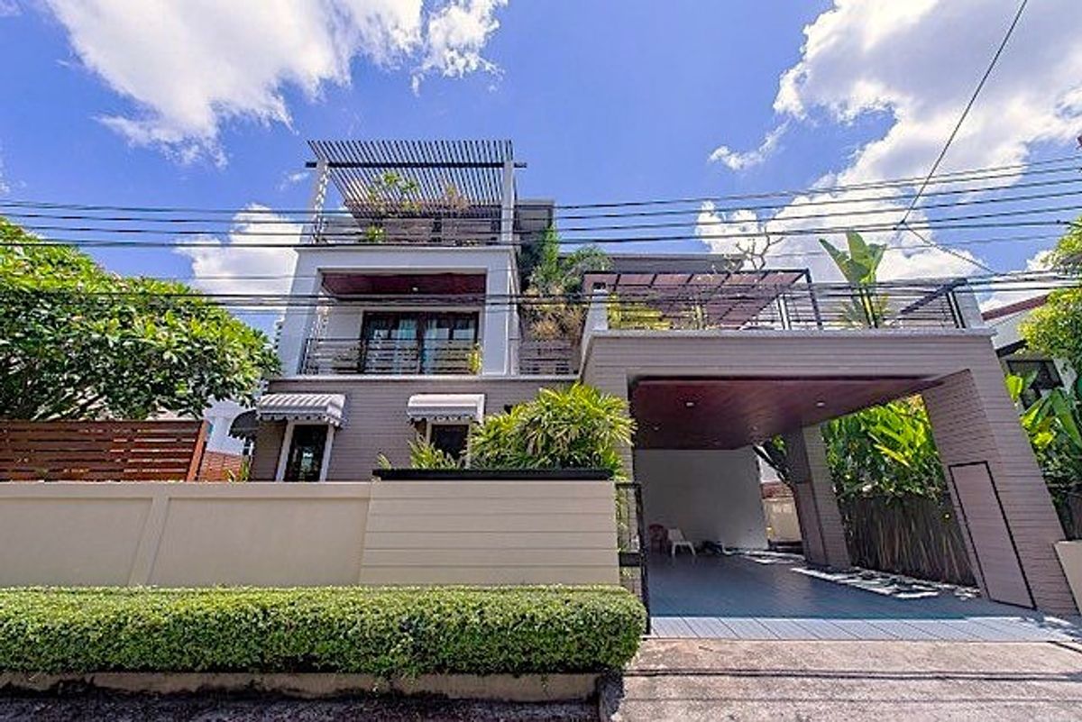 For RentHouseSukhumvit, Asoke, Thonglor : 🏡 Luxury House for Rent in Ekkamai with Private Swimming Pool – Modern Style ** NO CO-AGENT ** 