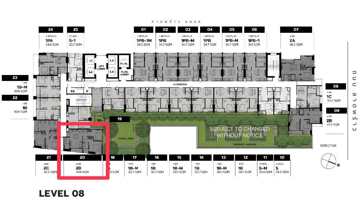 For SaleCondoLadprao, Central Ladprao : Animal raising condo near BTS/MRT five Lat Phrao Intersection