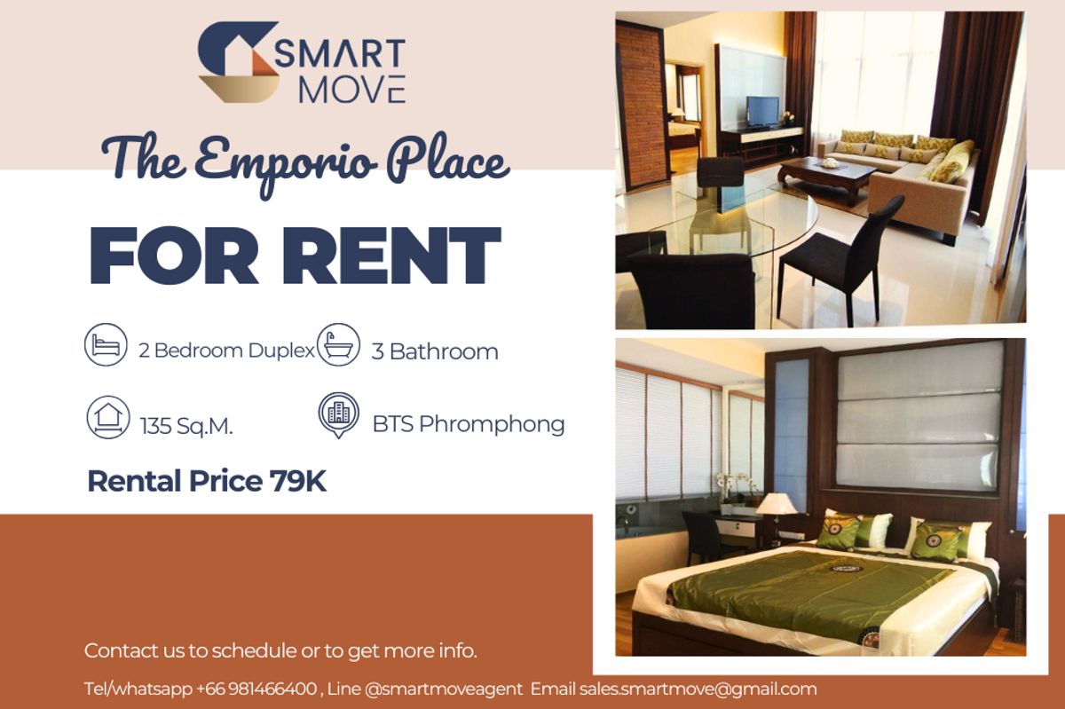 ให้เช่าคอนโดสุขุมวิท อโศก ทองหล่อ : 🔥 สำหรับเช่า !!🔥 Code C20240300119..........The Emporio Place, 2 ห้องนอน Duplex, 3 ห้องน้ำ, ห้องหายาก, แต่งครบ, พร้อมเข้าอยู่ 📣📣