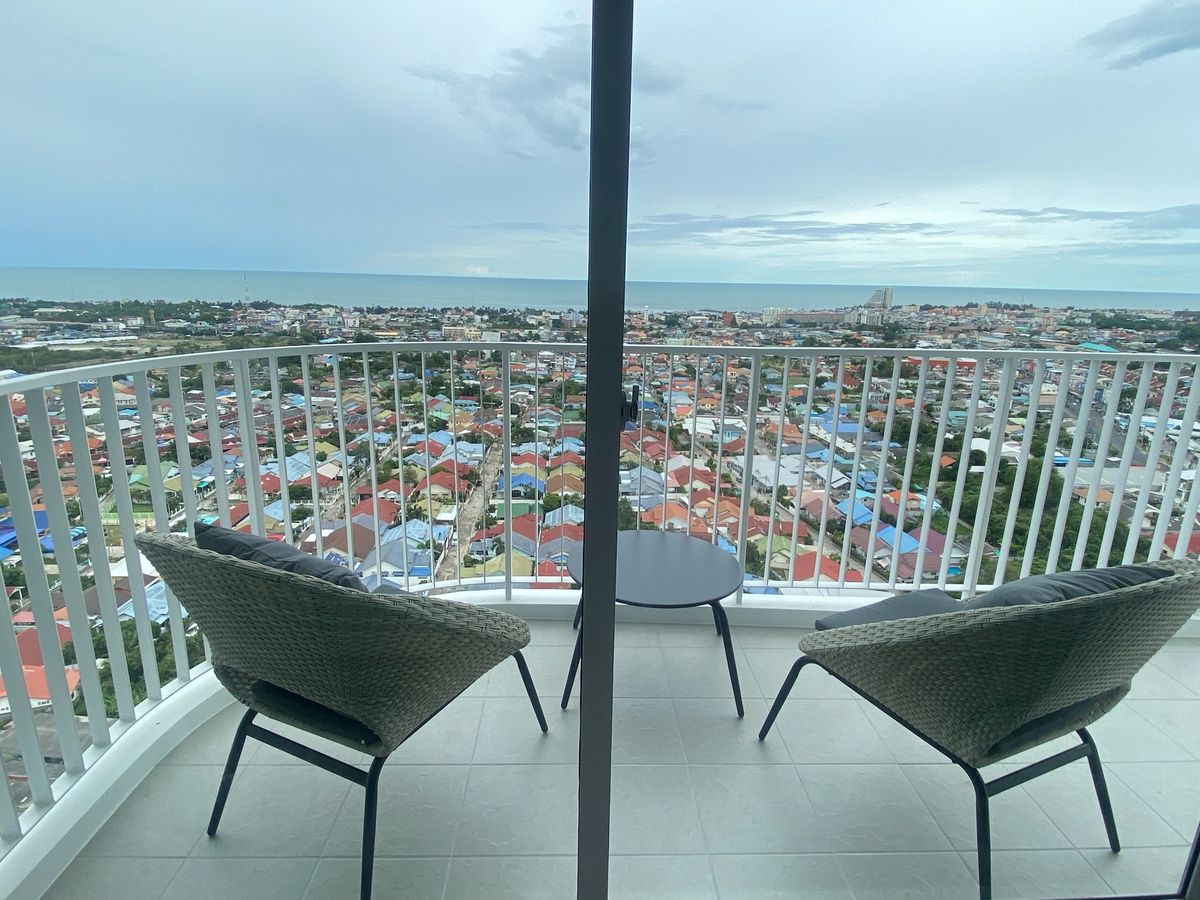 ให้เช่าคอนโดหัวหิน ประจวบคีรีขันธ์ : 🏙️ คอนโดใหม่เอี่ยมให้เช่า วิวทะเลและภูเขา 270 องศา บนชั้น 25 ห้อง 2 นอน 2 น้ำ  โครงการศุภาลัยบลูเวลหัวหิน 🏖️