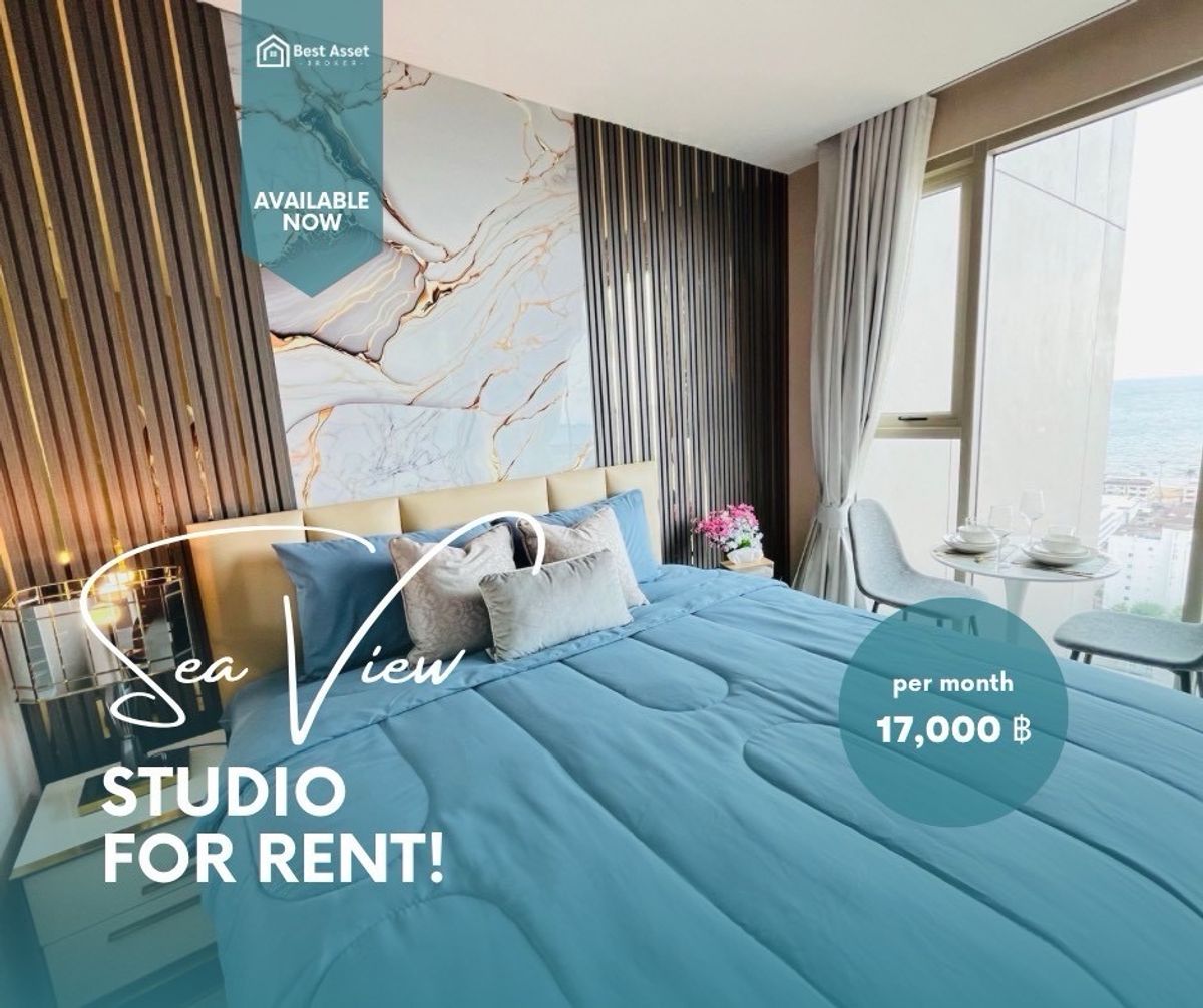 For RentCondoPattaya, Bangsaen, Chonburi : Rent Riviera Jomtien Studio Sea View