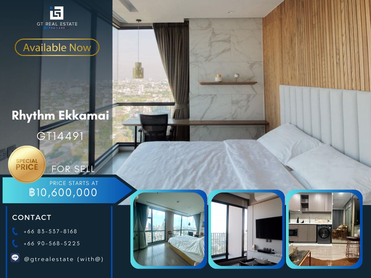 ขายคอนโดสุขุมวิท อโศก ทองหล่อ : คอนโด Rhythm Ekkamai เดินทางสะดวก ใกล้รถไฟฟ้าบีทีเอส มีรถรับส่ง ห้องสวย เฟอร์นิเจอร์ครบ พร้อมขาย!!