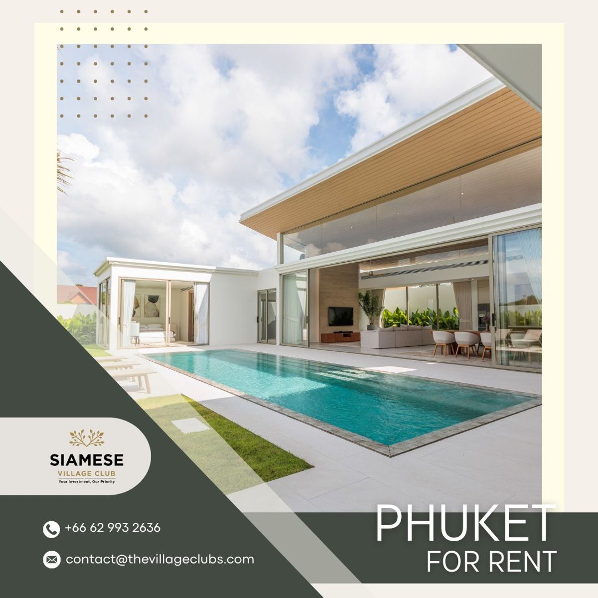 ให้เช่าภูเก็ต : 4 Bedrooms villa for Rent in Phuket.