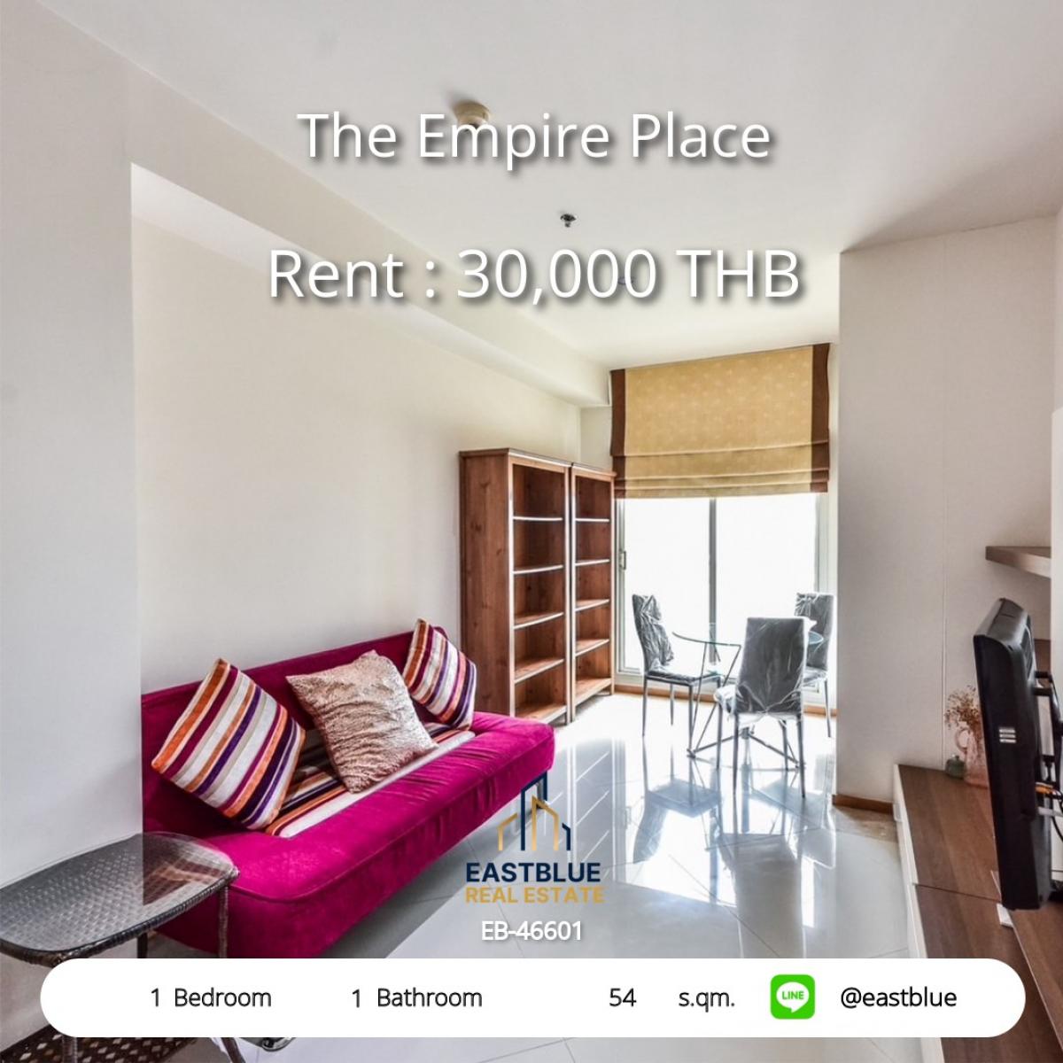 ให้เช่าคอนโดสาทร นราธิวาส : สงบใจกลางสีลม! 1 ห้องนอน The Empire Place พร้อมเข้าอยู่ 
เชื่อมต่อ BTS/MRT ช่องนนทรี ใกล้เซ็นทรัลสีลม เพียง 30,000 บาท/เดือน!
