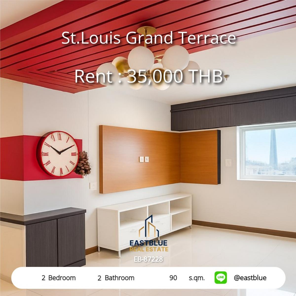 ให้เช่าคอนโดสาทร นราธิวาส : คอนโดหรู 2 ห้องนอน St.Louis Grand Terrace ใจกลางพระราม 3 
เช่าเพียง 35,000 บาท ต่อเดือน! พร้อมสิ่งอำนวยความสะดวกครบครัน
