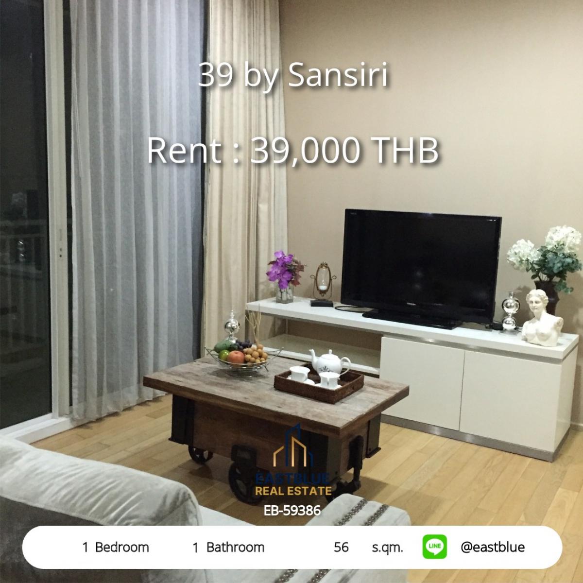 For RentCondoSukhumvit, Asoke, Thonglor : คอนโด 39 ตรม. 1 นอน ใกล้ BTS พร้อมพงษ์ 
อยู่สบาย สิ่งอำนวยความสะดวกครบ เพียง 39,000 บาท/เดือน!