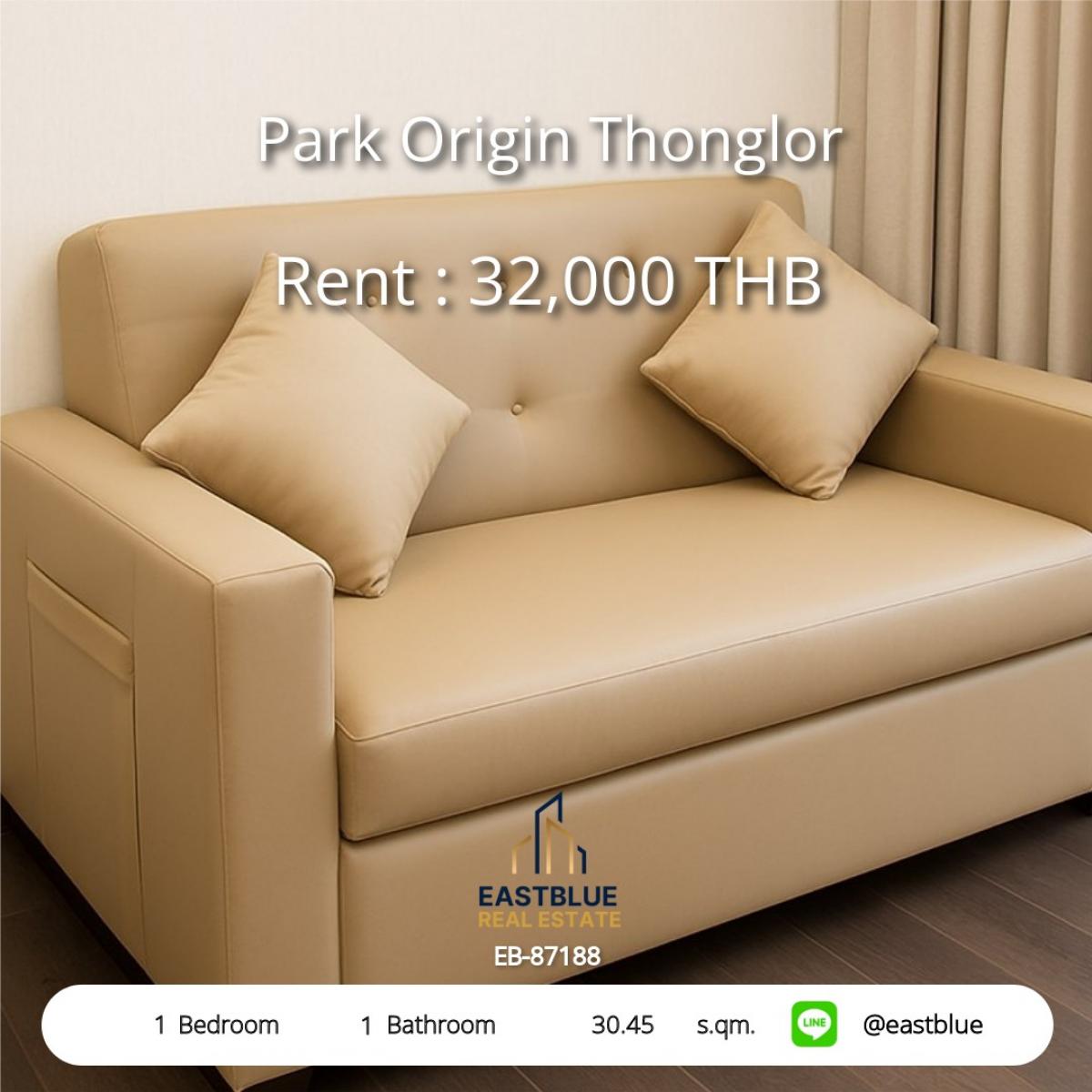 For RentCondoSukhumvit, Asoke, Thonglor : เช่าคอนโด Park Origin ทองหล่อ 1 ห้องนอน ใกล้ BTS เริ่ม 32,000 บาท/เดือน 
ชีวิตหรูใกล้ทุกไลฟ์สไตล์ พร้อมสิ่งอำนวยความสะดวกครบครัน!