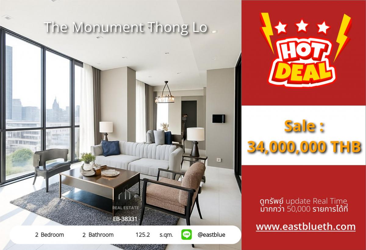 For SaleCondoSukhumvit, Asoke, Thonglor : ราคาจริงรวมค่าใช้จ่ายแล้ว🏙️ ขายคอนโดหรูใจกลางทองหล่อ The Monument Thong Lo พร้อมสิ่งอำนวยความสะดวกครบครัน! 🏡
