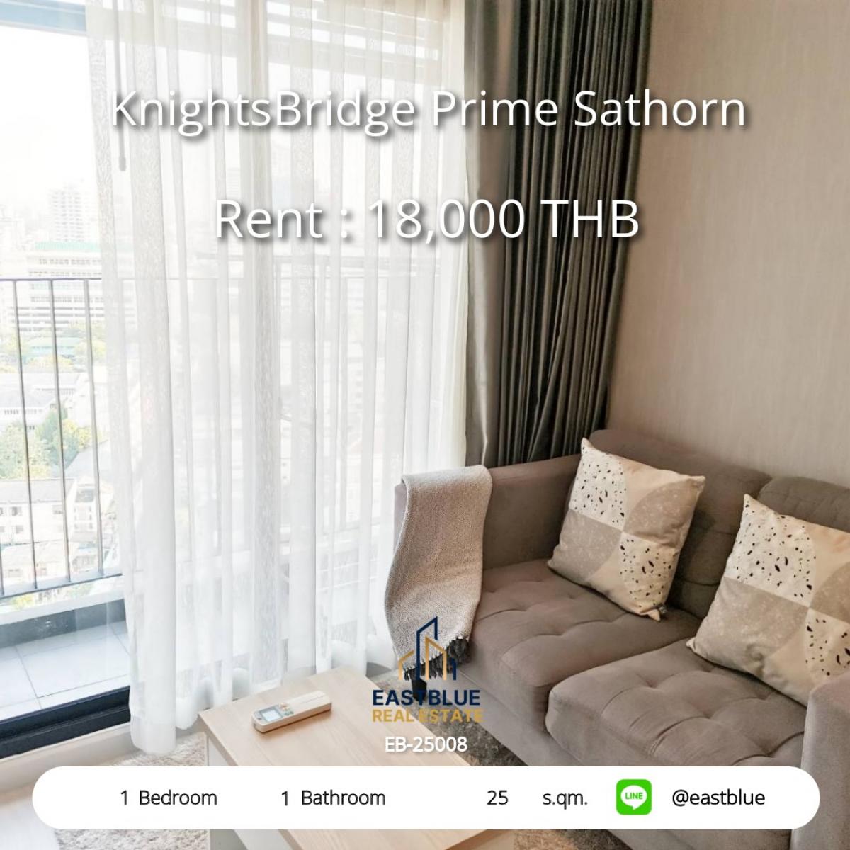 For RentCondoSathorn, Narathiwat : คอนโด KnightsBridge Prime Sathorn 1 นอน ใกล้ BTS Chong Nonsi เพียง 18,000 บ./ด. 
เช่าเลย! วิวดี สระว่ายน้ำ ฟิตเนส ครบทุกอย่าง เดินทางสะดวกสุดๆ