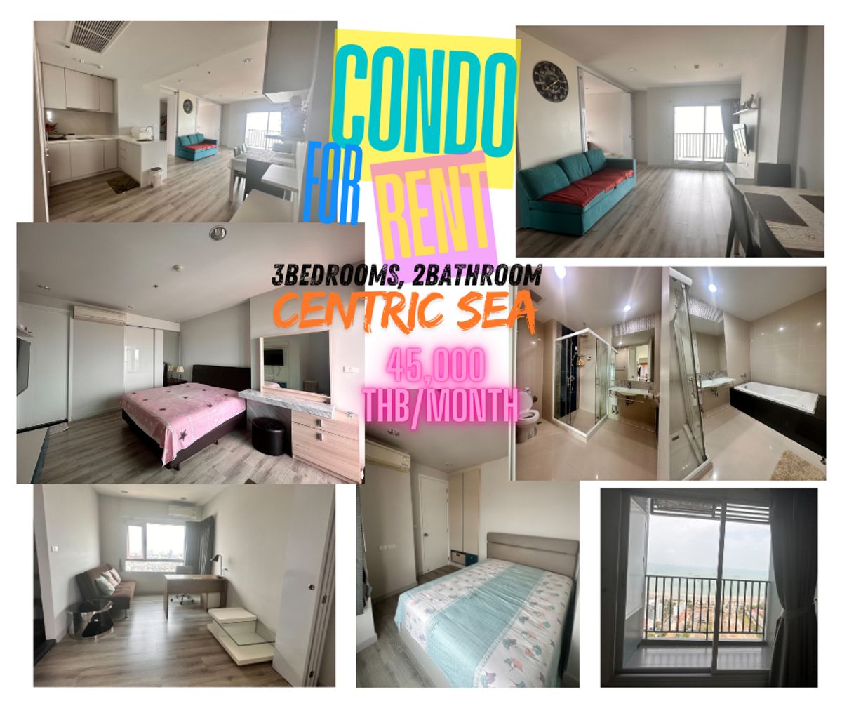 For RentCondoPattaya, Bangsaen, Chonburi : 3bedrooms_centrice Sea Condominium_pattaya