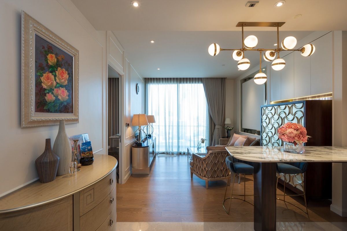 For RentCondoWongwianyai, Charoennakor : 💎 For Rent – Super Luxury Condo at Magnolias Waterfront Residences 1-Bedroom, Fully Furnished with Stunning City & River Views, Prime Location near BTS Saphan Taksin