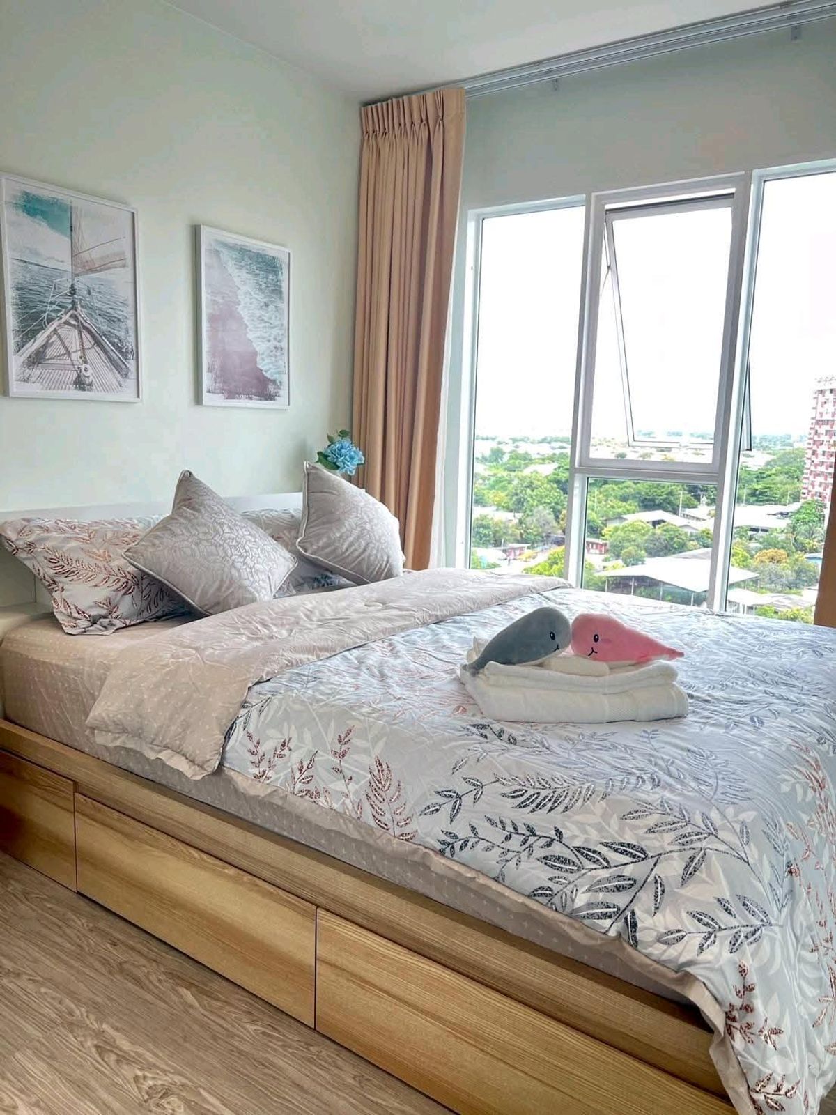 For RentCondoBangna, Bearing, Lasalle : 🚝 Near BTS Bang Na, only 500 meters. Walk 7-10 minutes / Near Bitec Bangna ready to move in !!
