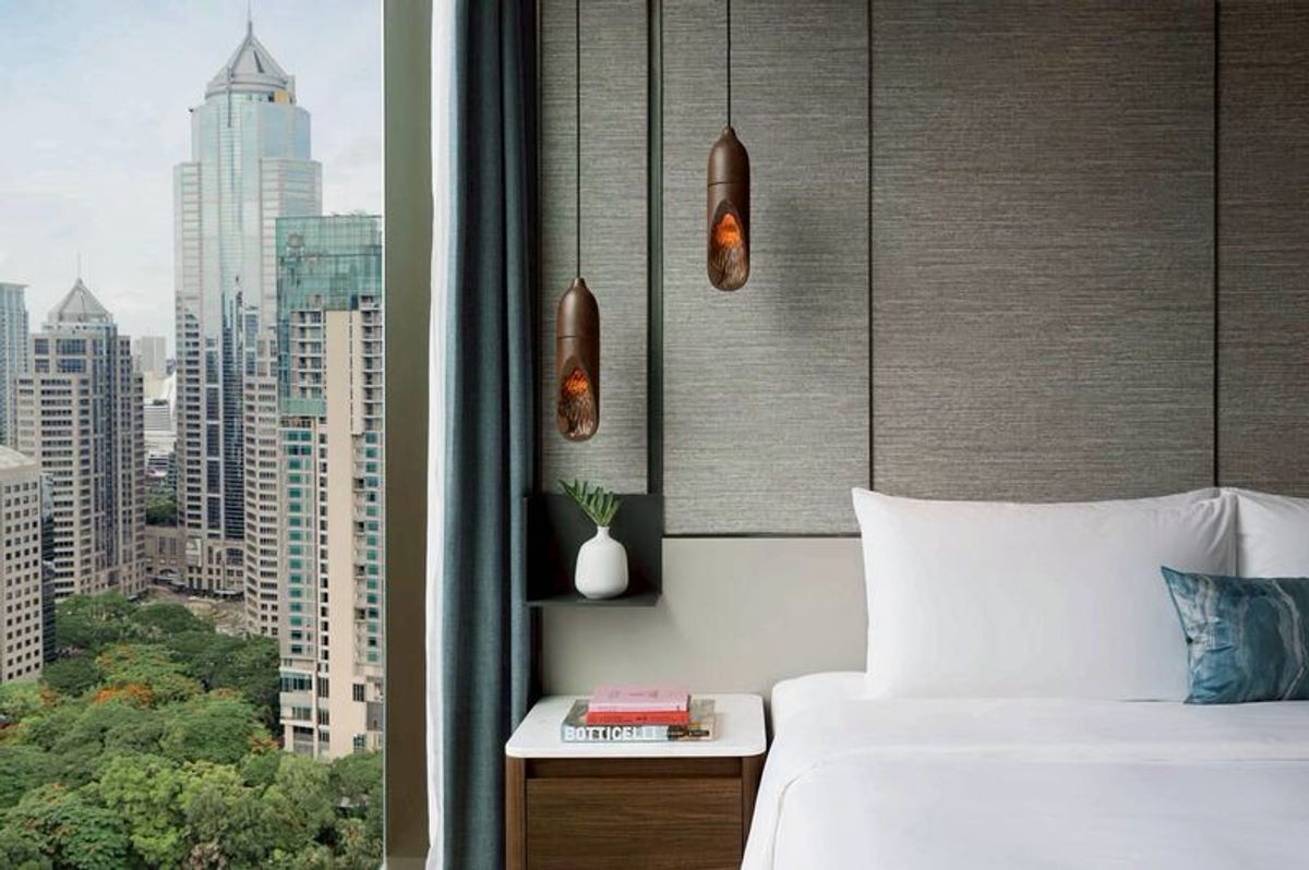 For RentCondoSiam Paragon ,Chulalongkorn,Samyan : Pet-Friendly !!! Luxury Residence for Rent at Kimpton Maa-Laai Bangkok 1-Bedroom Residence with Full Services and Facilities, Lang Suan Road, Lumpini Subdistrict, Patumwan District